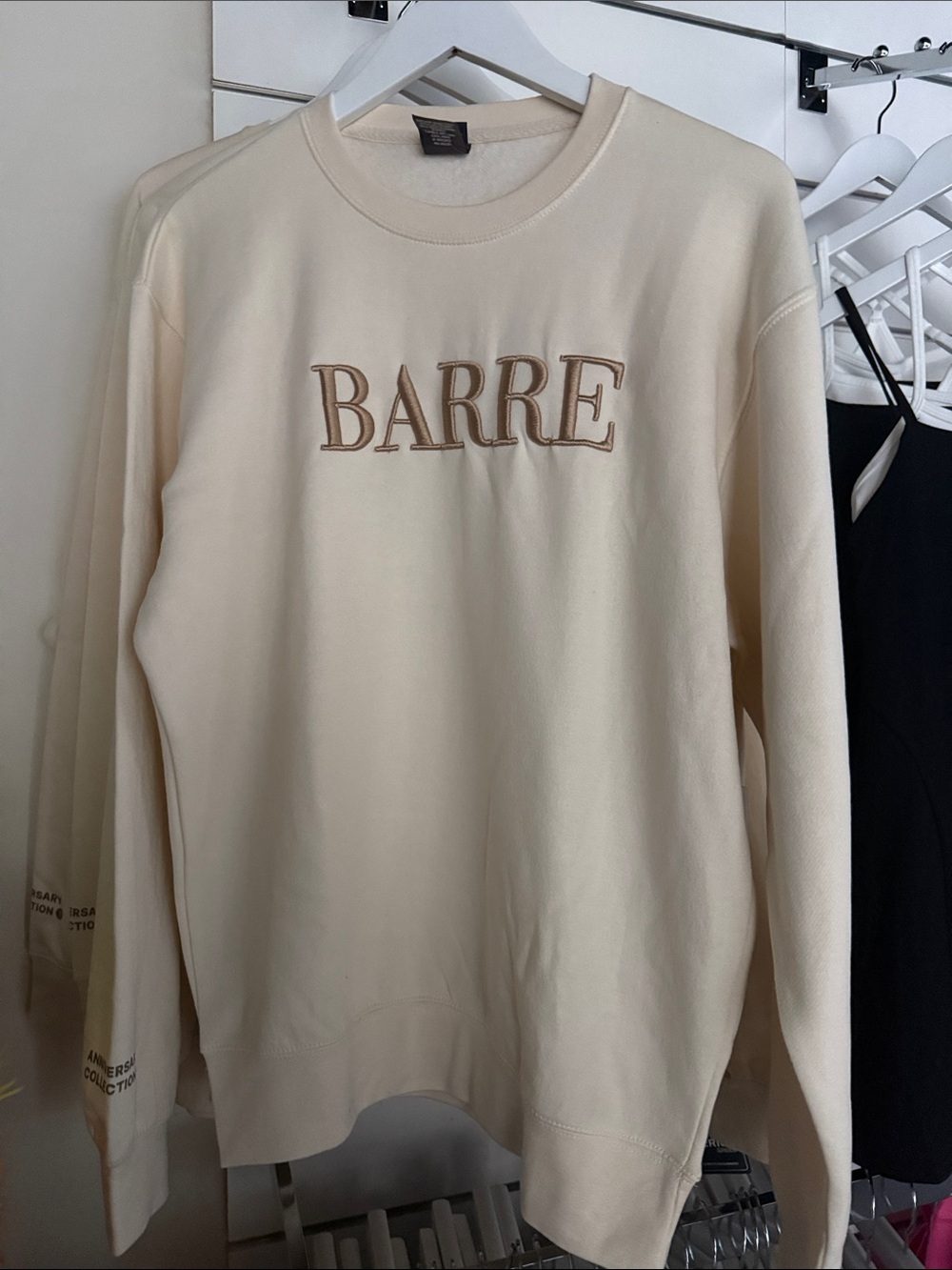 Pure Barre Embroidered 'BARRE' Crewneck 25th Anniversary collection